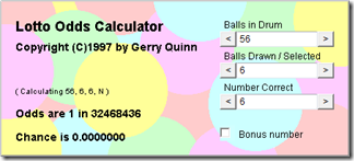 Lotto Odds Calculator